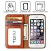 iPhone SE Case, TORU [Prestizio] Wristlet [Brown] Wallet Case with [CARD SLOT][ID HOLDER][KICKSTAND][WRIST STRAP] for iPhone 5 / 5S / iPhone SE - Brown