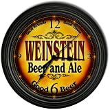 WEINSTEIN 'S Beer and Ale Cascading Pub Wall Clock