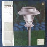 6-Pack Stainless Finish Solar Light Set