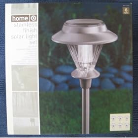 6-Pack Stainless Finish Solar Light Set by 