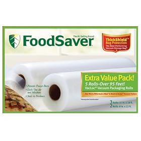 FoodSaver T010-00144-101 Vacuum-Seal Storage Rolls, 5-Pack by FoodSaver
