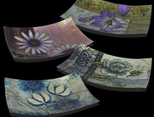 Signes Grimalt - 21646SG Set di 4 piatti rettangolari di cristallo, 41 cm Signes Grimalt - 21646SG Set di 4 piatti rettangolari di cristallo, 41 cm