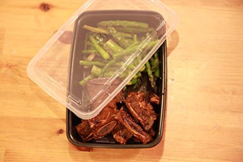 Meal Prep Republic Stackable Plastic Food Containers - Stackable, Microwave &amp; Freezer Safe, Reusable, 28 Oz (Set of Seven)