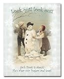 Review Laurel Ink 1010-1156 / Jack Frost - Box Set of 12 Christmas Greeting Cards and matching patterned envelopes