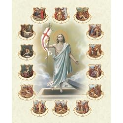 Carded 8"x10" Prints for Framing - Way of the Cross - Linen Paper - 7 and 4 Color Process Printing