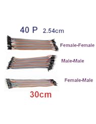 Sunkee 3pcs 40P 40-pin 30cm Dupont Wire Cable 1p-1p Connector 2.54mm ,Male to Male,Female to Female,Female to Male each one pcs