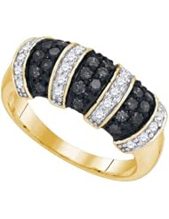 0.75CTW BLACK DIAMOND FASHION RING