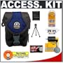 Tamrac 5290 Compact Digital T90 Camera Bag (Blue) + Accessory Kit for Nikon Coolpix, Canon PowerShot, Pentax Optio, Olympus Stylus, Fuji FinePix, Kodak EasyShare, Casio Exilim, Panasonic Lumix, Samsung and Sony Cyber-Shot Digital Cameras