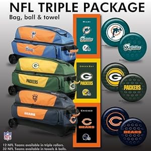NFL Bowling Ball/Triple Roller Bag/Towel Package- 12 Teams Available