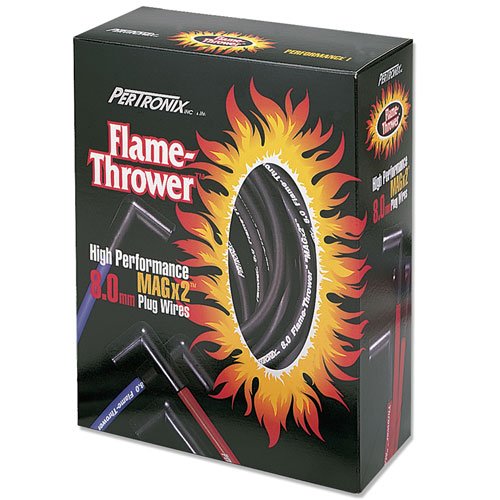 PerTronix 808290 Flame-Thrower Black 8mm Universal 90 Degree Spark Plug Wire for 8 Cylinder PerTronix 808290 Flame-Thrower Black 8mm Universal 90 Degree Spark Plug Wire for 8 Cylinder