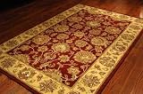 Safavieh Heritage Collection HG343C Handmade Red and Gold Hand-spun Wool Area Rug,5 x 8-Feet