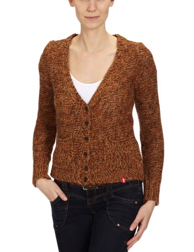 edc by ESPRIT Damen Strickjacke 101CC1I042, Gr. 36 (S), Braun (brown colorway 299) Preisvergleich