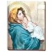 Wood Plaque - Madonna of the Streets - Mounted on 1/4" Wood And Beveled Frame - 13"x16" - MADE IN ITALY