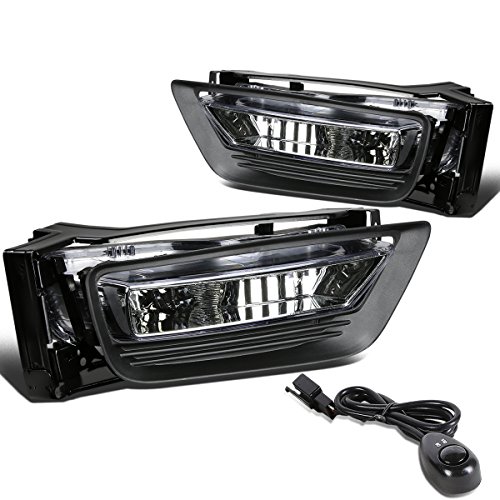 Honda Accord 4DR Driving Bumper Fog Light + Bulbs + Switch (Clear Lens) - 9th Generation