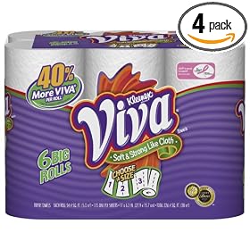 Viva Towel Big Roll Choose-A-Size, Six 115-sheet Rolls (Pack of 4)