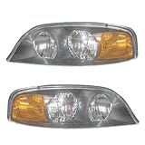 00-02 Lincoln LS Headlights Headlamps Head Lights Lamps Pair Set by Aftermarket