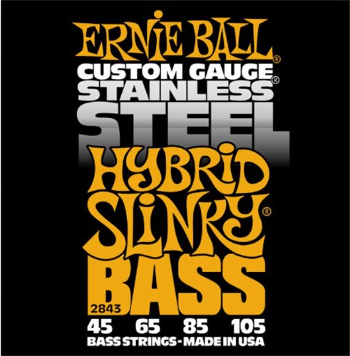 Ernie Ball 2843 Stainless Steel Hybrid Slinky Electric Bass String Set (45 - 105)