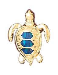 CleverEves 14K White Gold Created Opal Pendant 12.6 - Gram(s)