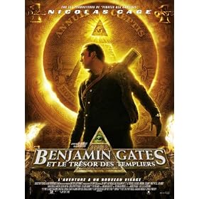 affiche cin�ma grand format - benjamin gates et le tr�sor des templiers (format 120 x 160 cm pli�e)