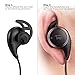 MAXBO® Newest Bluetooth Headphones V4.1 Wireless Bluetooth Stereo Sport Headset In-Ear Earphones with Microphone & Magnet Attraction & Aluminium Alloy Earbuds (Black-1)