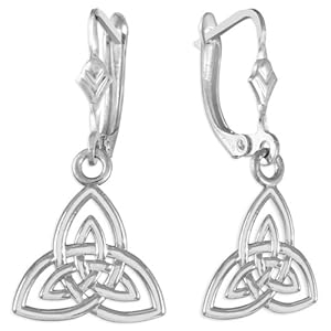 10k White Gold Trinity Earrings