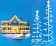 Set of 2 Multi-Color LED Lighted Outdoor Spiral Christmas Trees Yard Art 3', 4'