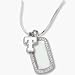 Texas Rangers 3/8 T on Sterling Silver Mini Dog Tag Necklace