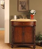 33.75 Bathroom Furniture LED Lighted Yellow Onyx Top Single Sink Vanity Cabinet 193