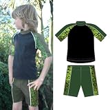 Wipe Out, Boy's UPF50+ UV protective 2 Piece Short-sleeve Swimsuit