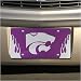 Kansas State Wildcats Purple Mirrored Flame License Plate