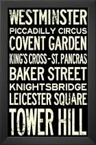 Big Sale Professionally Framed London Underground Vintage Stations Travel Poster - 11x17 with Solid Black Wood Frame