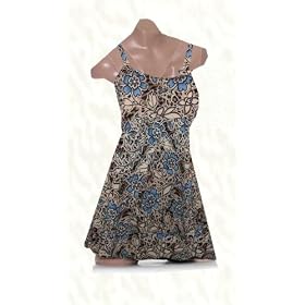 It Figures! Slender Thighs Collection - Animal Print Floral Swimdress Swimsuit RETAIL VALUE $99