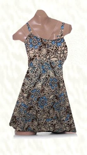 It Figures! Slender Thighs Collection - Animal Print Floral Swimdress Swimsuit RETAIL VALUE $99