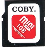 Coby SDM1GBS 1GB MiniSD Memory Card with SD Adapter
