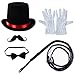Tigerdoe Ringmaster Costume Accessories - Ringmaster Hat - 5 Accessories - Circus Party Supplies Black