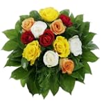 Bunter Rosenstrau� mit 12 Rosen, 1Strau�