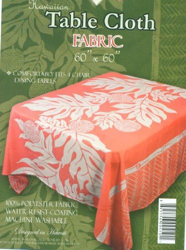 Holiday Hawaiian Fabric Tablecloth 60-inch by 108 Christmas
