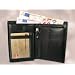 Geldb�rse Portemonnaie Geldbeutel echt Leder schwarz Hochformat Neu