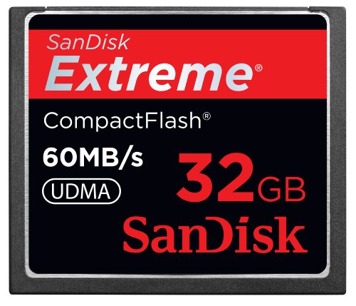 Sandisk 32GB Extreme CF memory card - UDMA 60MB/s 400x (SDCFX-032G-P61, Retail Package)