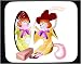 Decorated Mouse Pad with glamour, mirror, cat