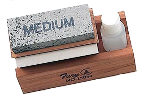 cyber Monday Fury Natural Arkansa Whetstone Tri SharpenerB0027HW98K