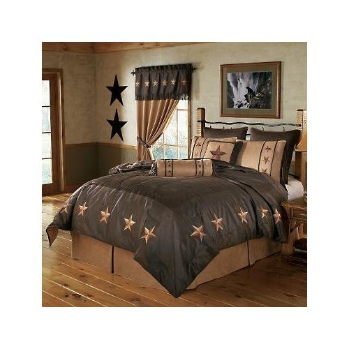 Discount Laredo Tan Western Star Comforter Set Super King At low