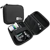 DURAGADGET Black Rigid Insulin Diabetes Medical Supplies Shell Storage / Travel Case With Secure Dual Zips & Netted Internal Compartment