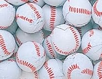 Baseballs Premium Solid Milk Chocolate Balls (1 Lb - 72 Pcs)