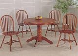 42 Inch Pedestal Table/ Arrow Back Chair Set