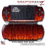 Fire on Black WraptorSkinz Skin and Screen Protector Kit fits Sony PSP Slim ....