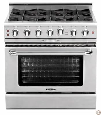 Capital 36 In. Stainless Steel Freestanding Liquid Propane Gas Range - CGSR366L