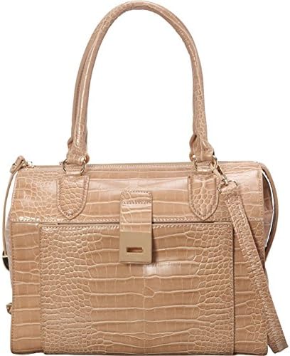 SW Global Essie Glossy Crocodile Pattern Satchel (Ivory)