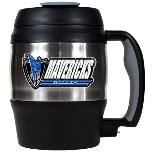 NBA Dallas Mavericks 52-Ounce Stainless Steel Macho Travel Mug with Bottle Opener