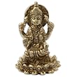 Hindu Goddess Lakshmi Pooja for Wealth Sculpture Metal Brass